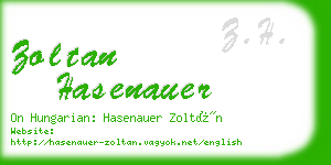 zoltan hasenauer business card